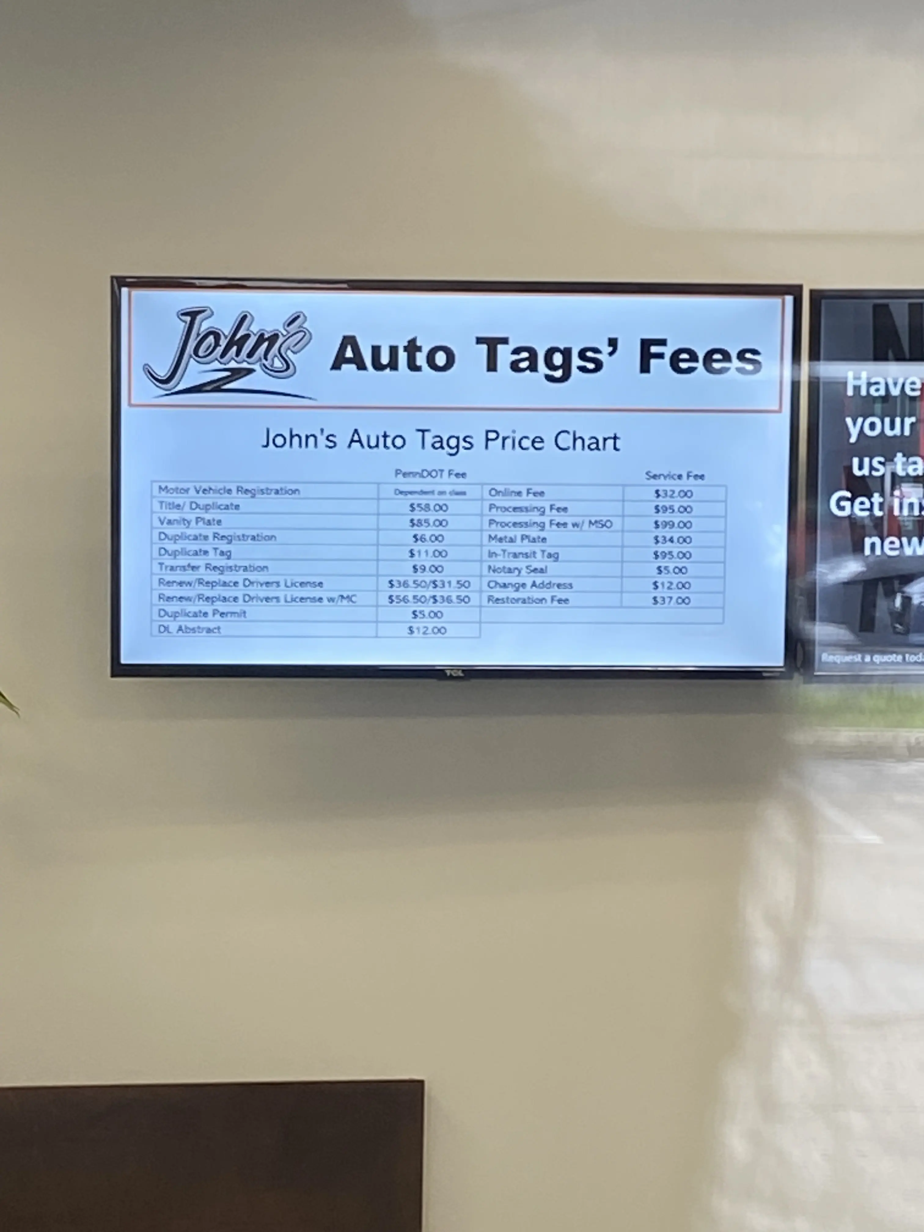 John's Auto Tags - Philadelphia